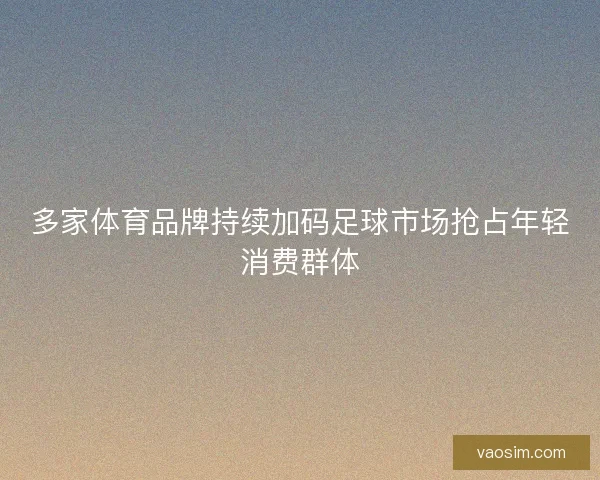 多家体育品牌持续加码足球市场抢占年轻消费群体