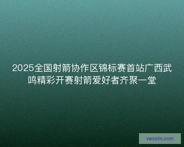 2025全国射箭协作区锦标赛首站广西武鸣精彩开赛射箭爱好者齐聚一堂
